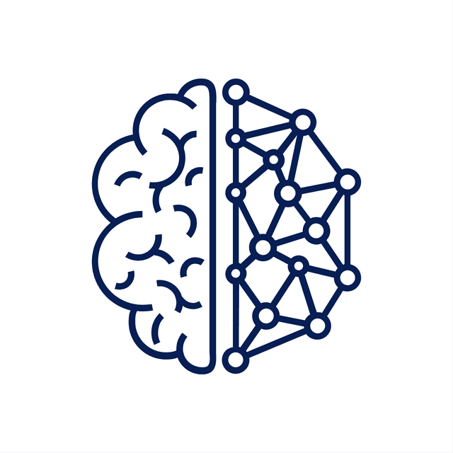 Brain with Neural Network Icon